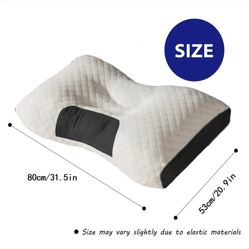 Ergonomic Contour Design • Adjustable Height • Premium Pillow Core • All-Season Comfort