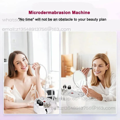 3-in-1 Diamond Microdermabrasion Machine with Diamond Tips, Facial Care Device for Personal Home Use