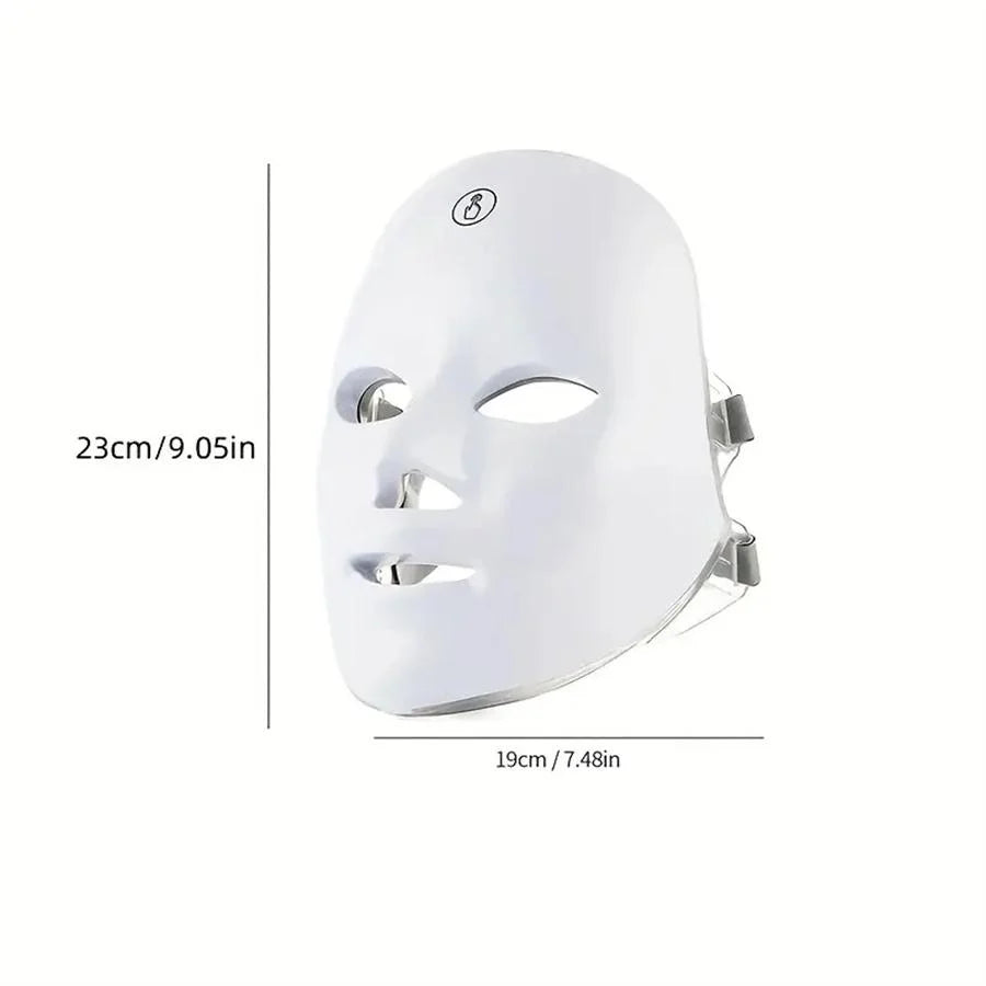 Rechargeable 7-Color LED Face Mask | Facial Light Therapy Device | Home Skin Care Tool