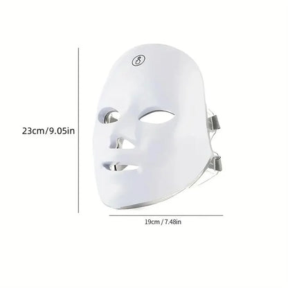 Rechargeable 7-Color LED Face Mask | Facial Light Therapy Device | Home Skin Care Tool