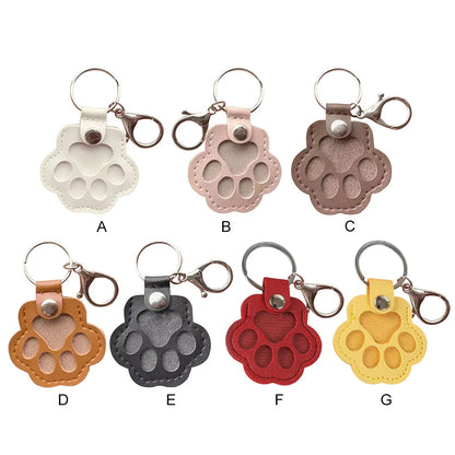 Paw Print Pet Memorial Keychain | Fur Keepsake Storage Pendant | Gift for Pet Lovers