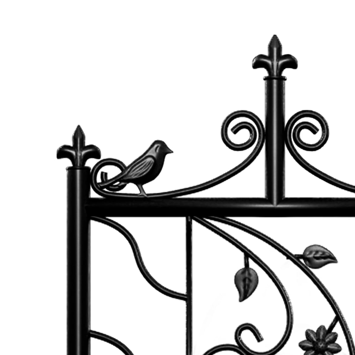 71-Inch Garden Trellis | Tall Black Metal Lattice | Outdoor Plant Support | Yard & Garden Décor