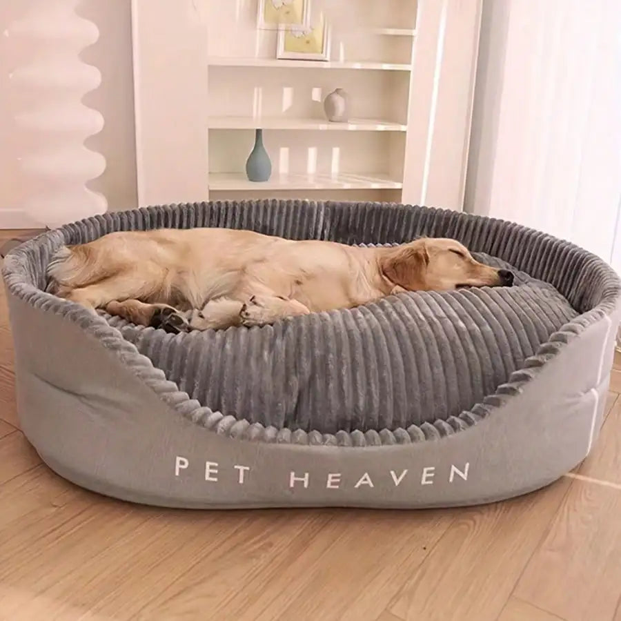 Plush Pet Bed & Cozy Pet House | Machine Washable | Warm Mat | All-Season Comfort for Dogs & Cats