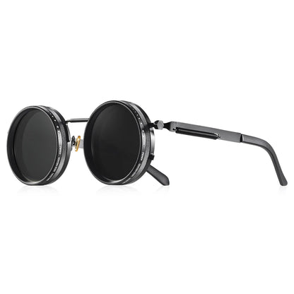 CRIXALIS™ Retro Polarized Round Sunglasses – Adjustable Tint Collection