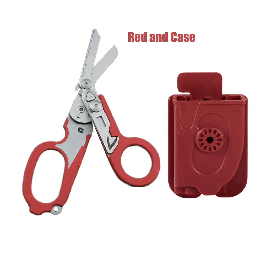Tactical Medical Scissor Emergency Rescue Shear First Aid Kit Raptor Scissors Foldable Plier Outdoor Survival EDC Tool Gear