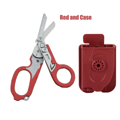 Tactical Medical Scissor Emergency Rescue Shear First Aid Kit Raptor Scissors Foldable Plier Outdoor Survival EDC Tool Gear