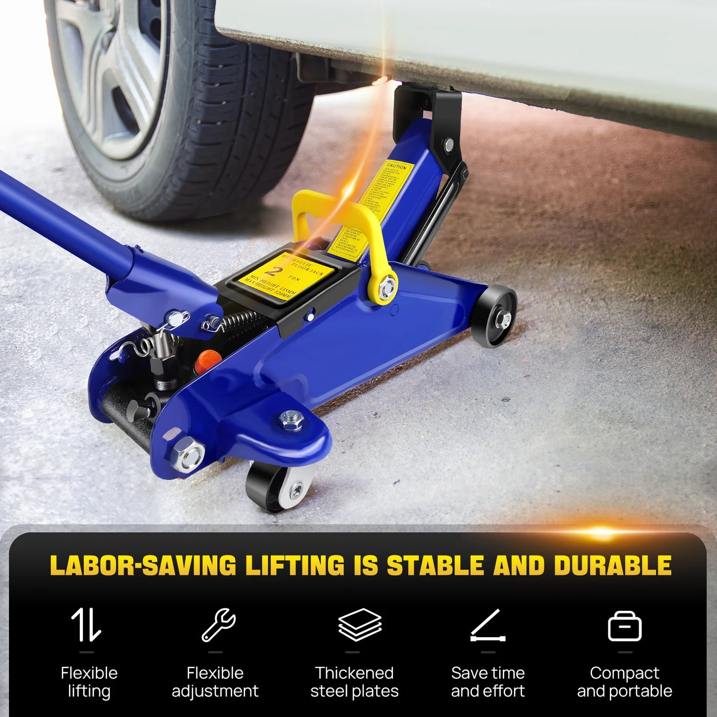 LiftPro™ Hydraulic Floor Jack & Jack Stand Combo – Professional Garage Kit