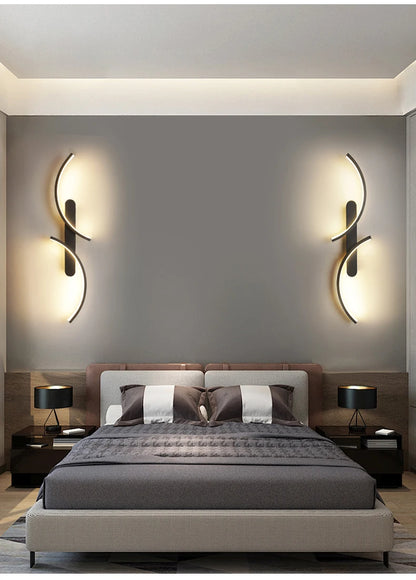Modern C-Shaped LED Wall Sconce | Minimalist Wall Lamp for Living Room, Bedroom, Hallway & Office